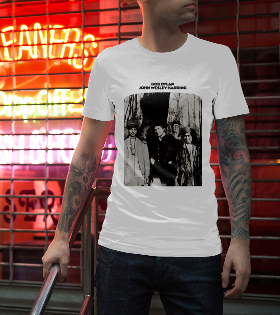 Bob Dylan John Wesley Harding Album Cover Image T-Shirt