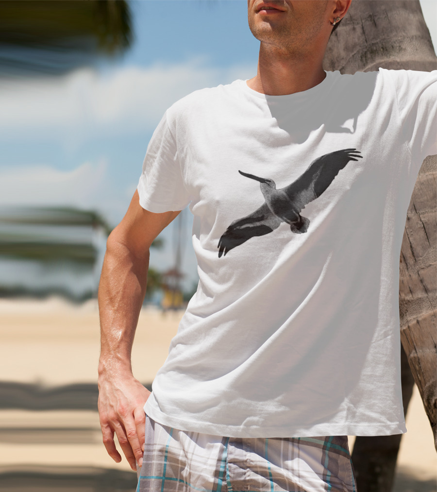 Staff Somewhere On The Northside Black And White Pelican T-Shirt
