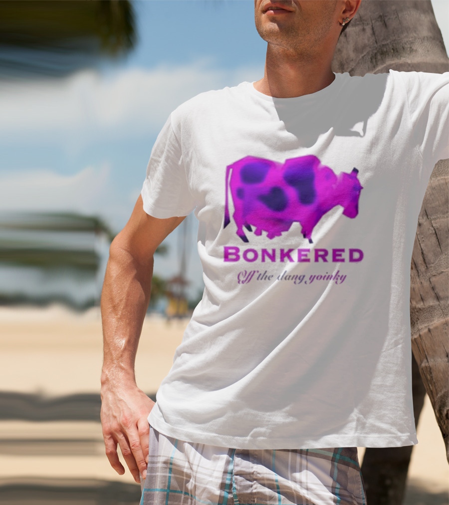 BONKERED Off The Dang Yoinky Purple Cow T-Shirt
