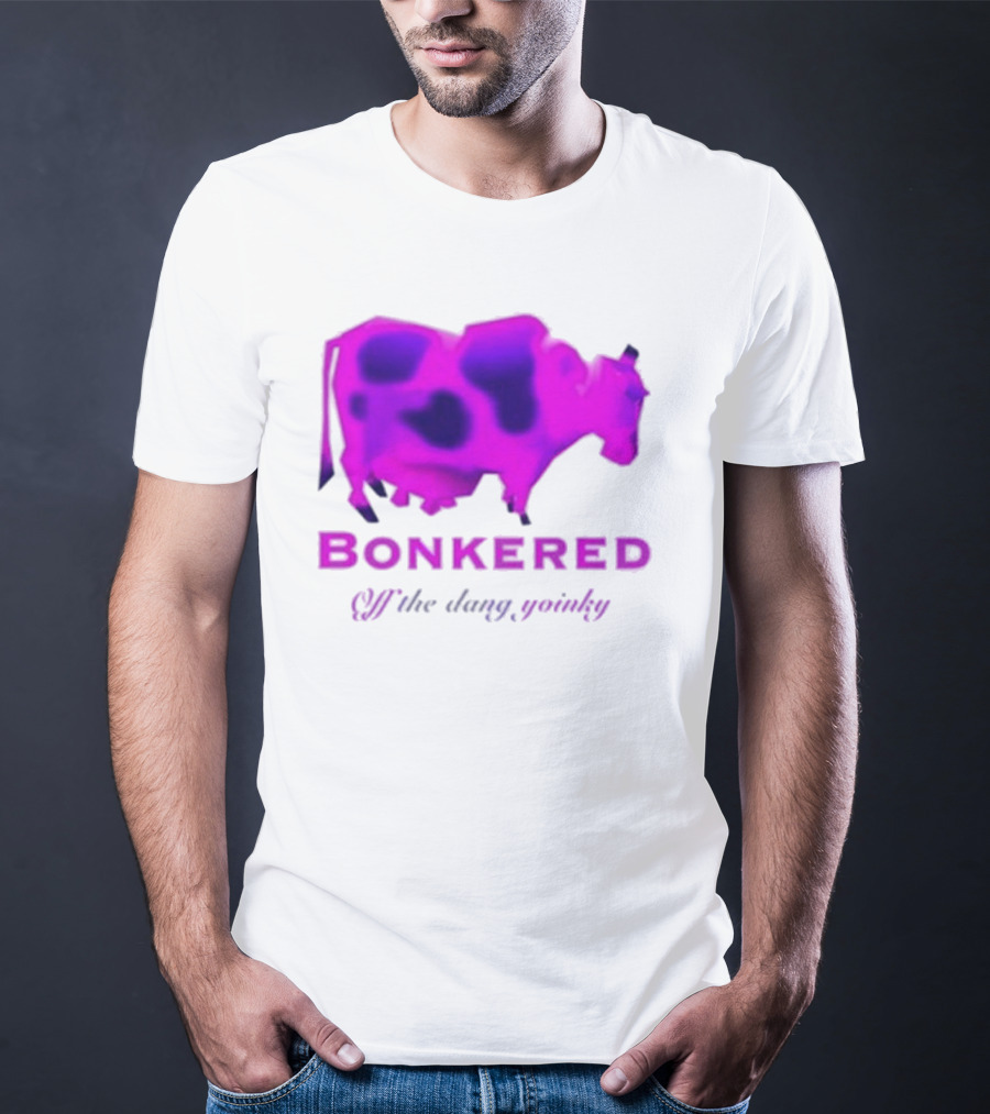 BONKERED Off The Dang Yoinky Purple Cow T-Shirt