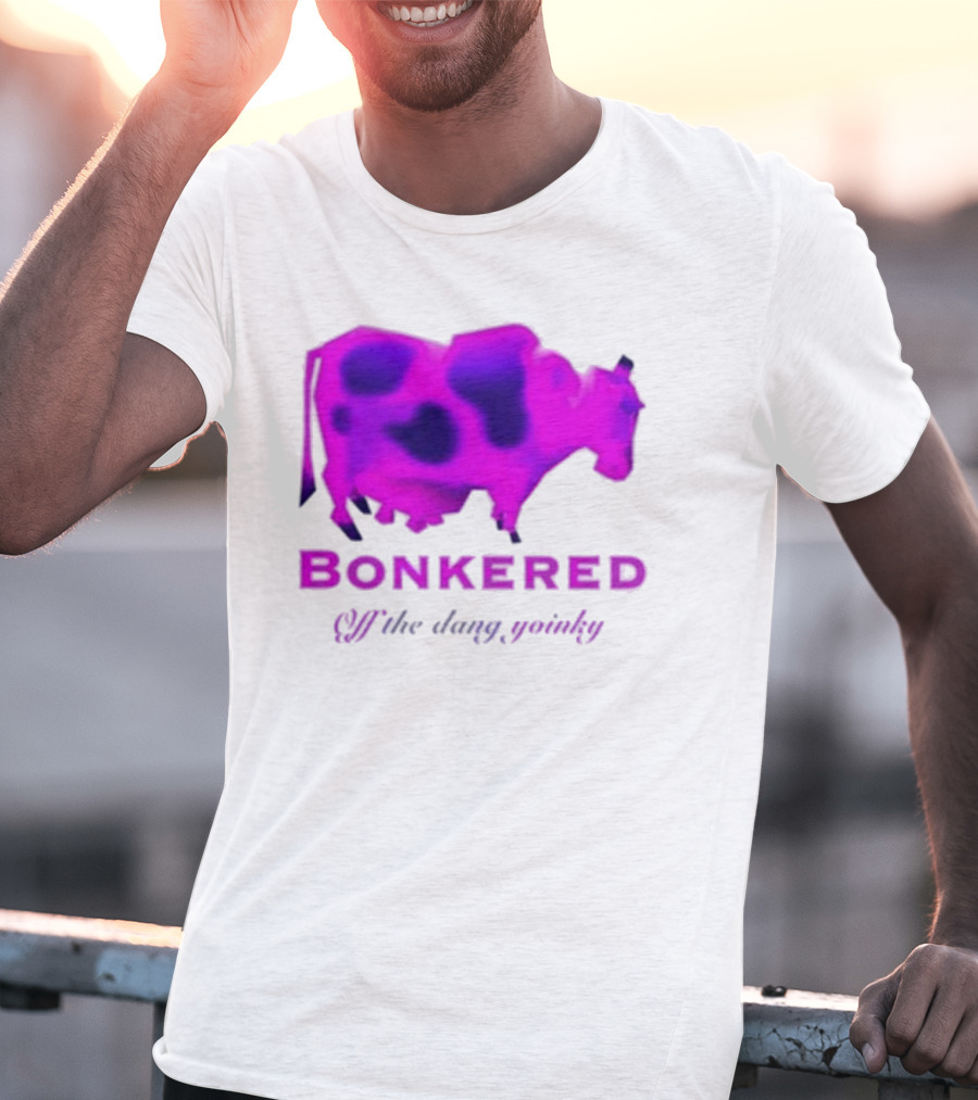 BONKERED Off The Dang Yoinky Purple Cow T-Shirt
