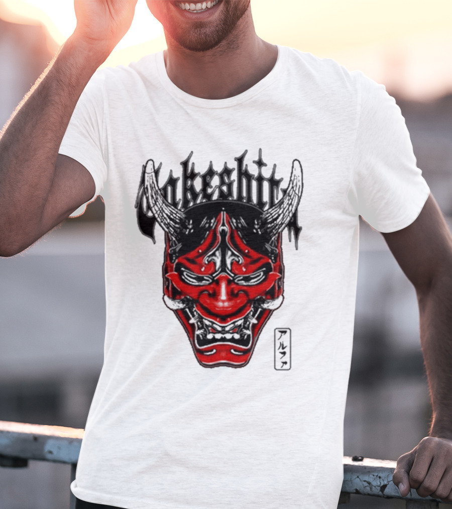 Konosuke Takeshita Demon Mask Alpha Kanji Triblend T-Shirt