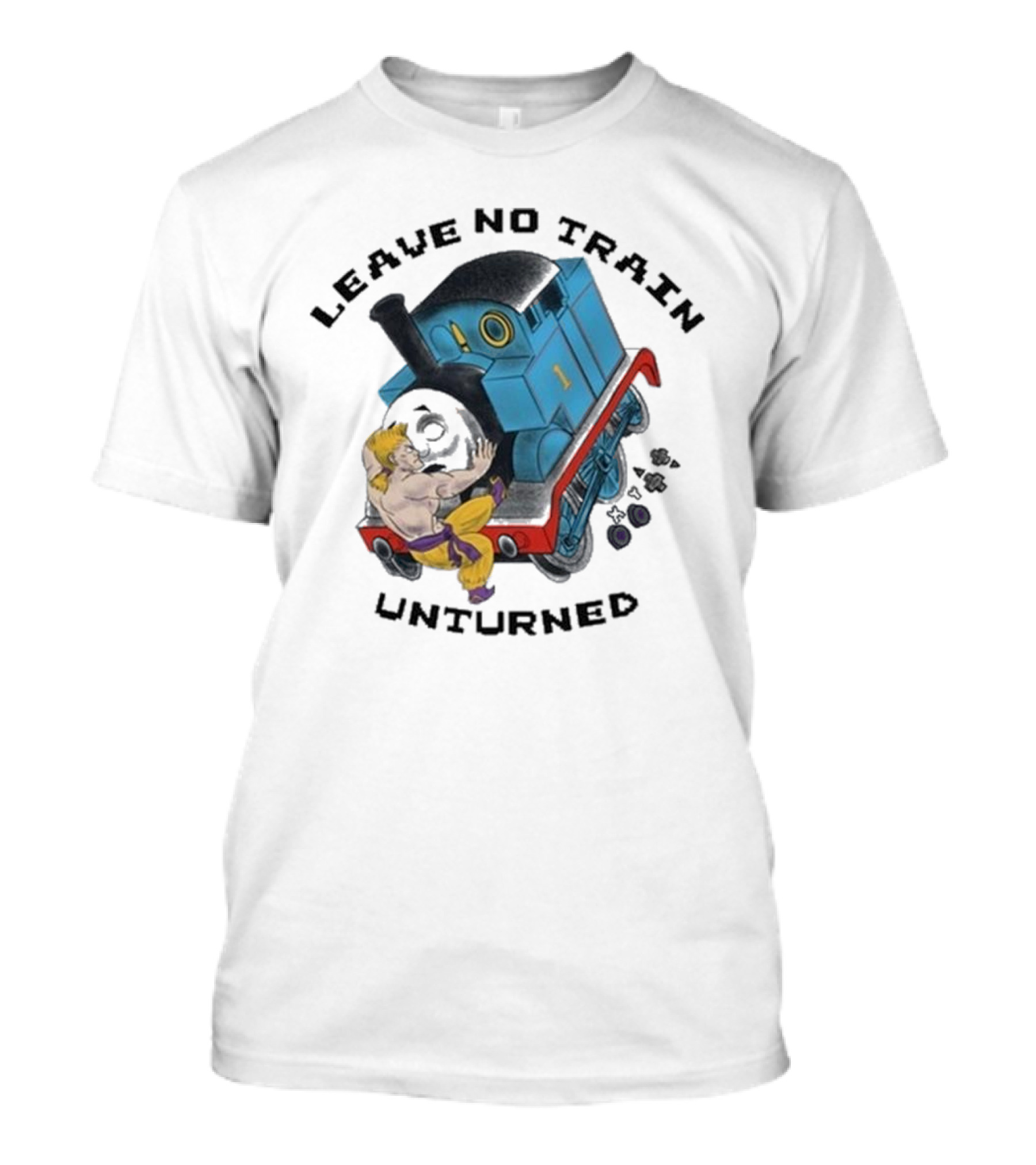 Leave No Train Unturned Theyetee Wrestling Train Collision T-Shirt