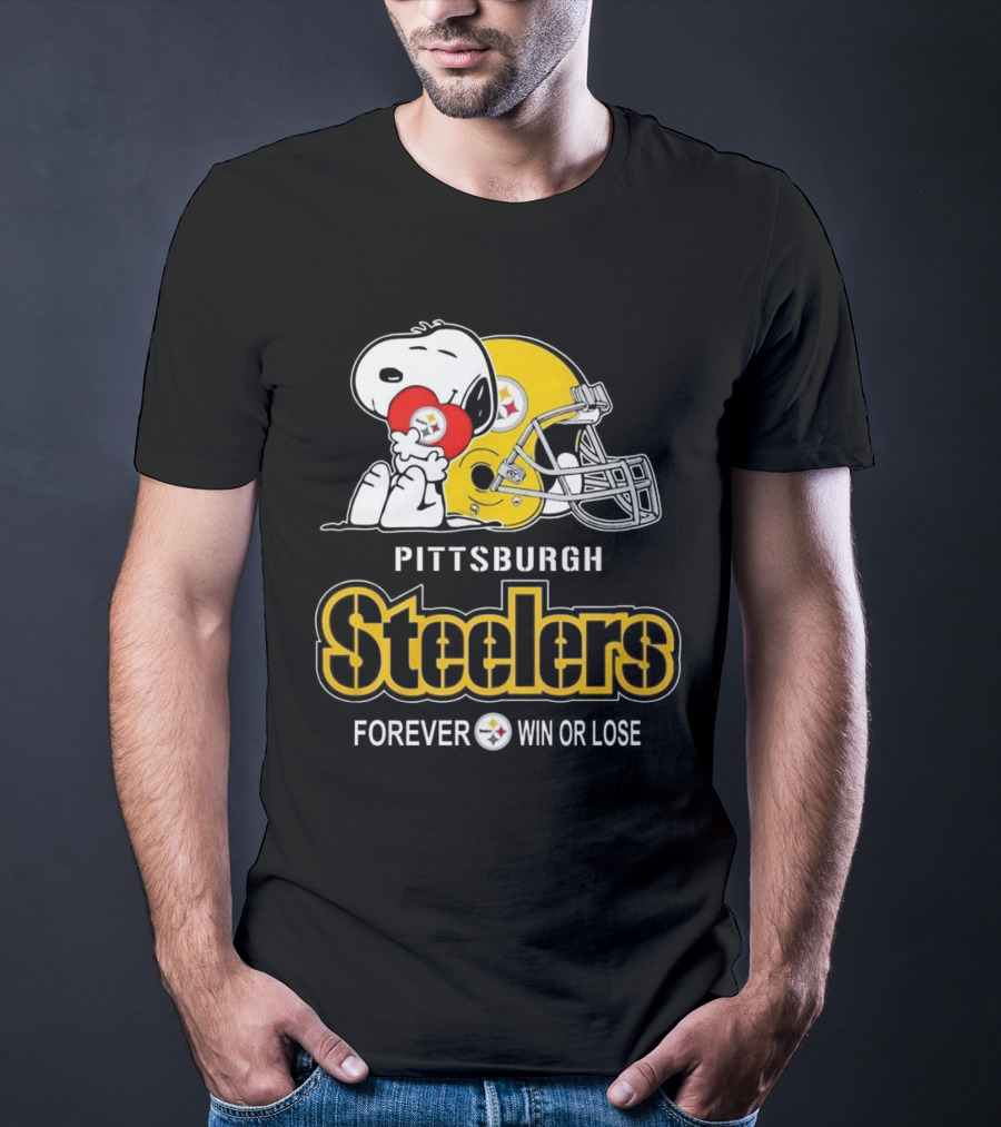 Snoopy Pittsburgh Steelers Forever Win Or Lose T-Shirt