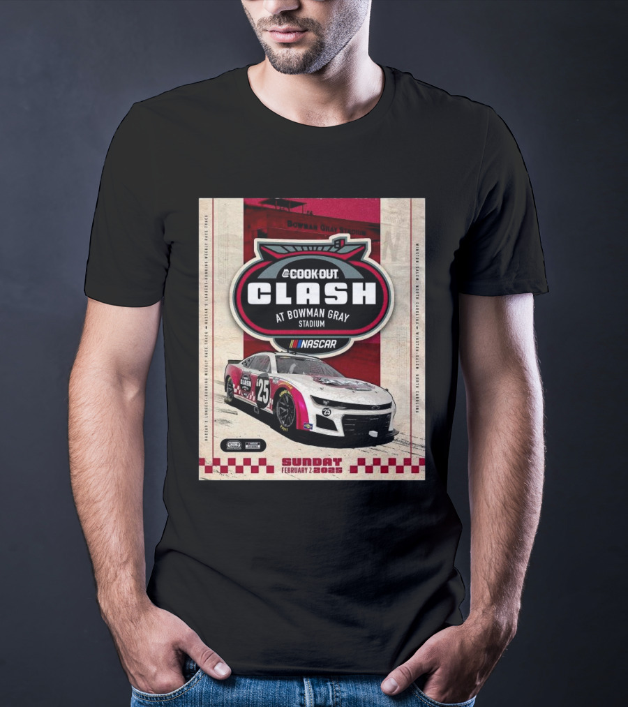 Cook Out Clash NASCAR February 2 2025 Bowman Gray Stadium Winston-Salem North Carolina T-Shirt