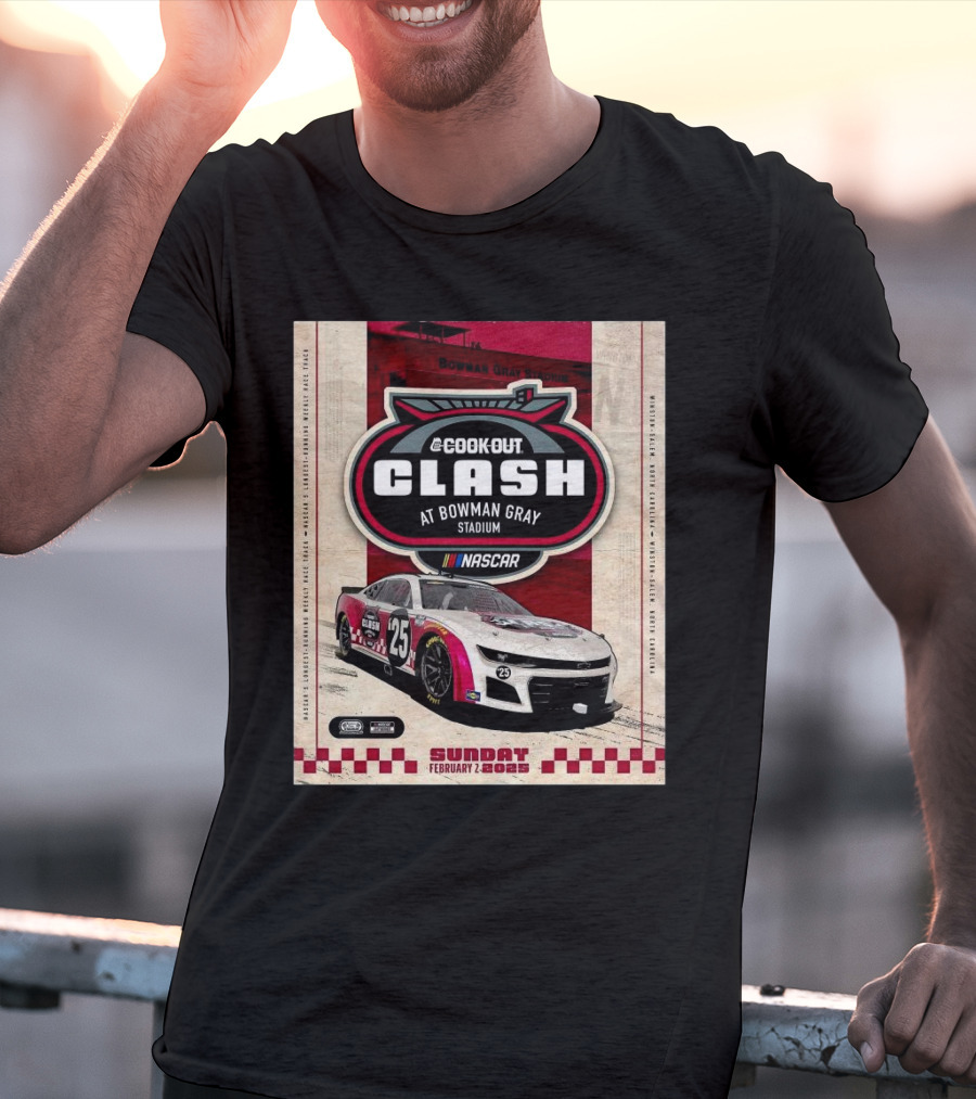 Cook Out Clash NASCAR February 2 2025 Bowman Gray Stadium Winston-Salem North Carolina T-Shirt