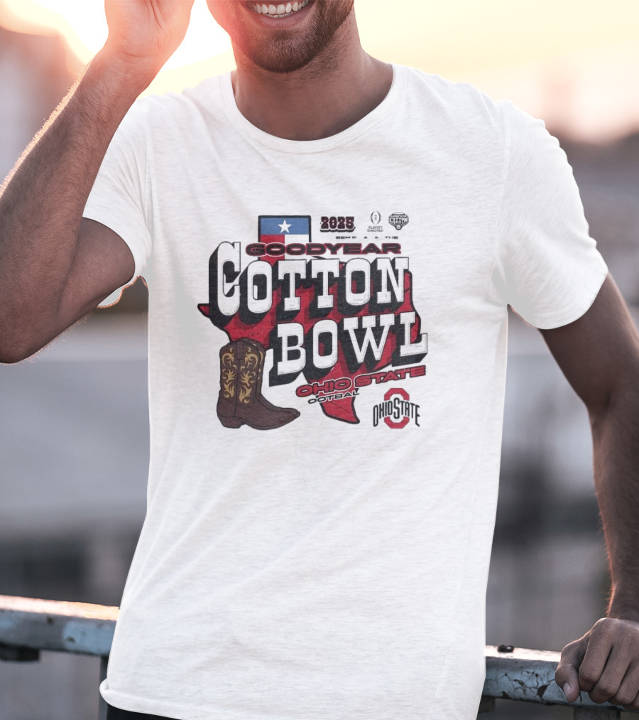 Ohio State 2025 Goodyear Cotton Bowl Classic Football Playoff Bound T-Shirt