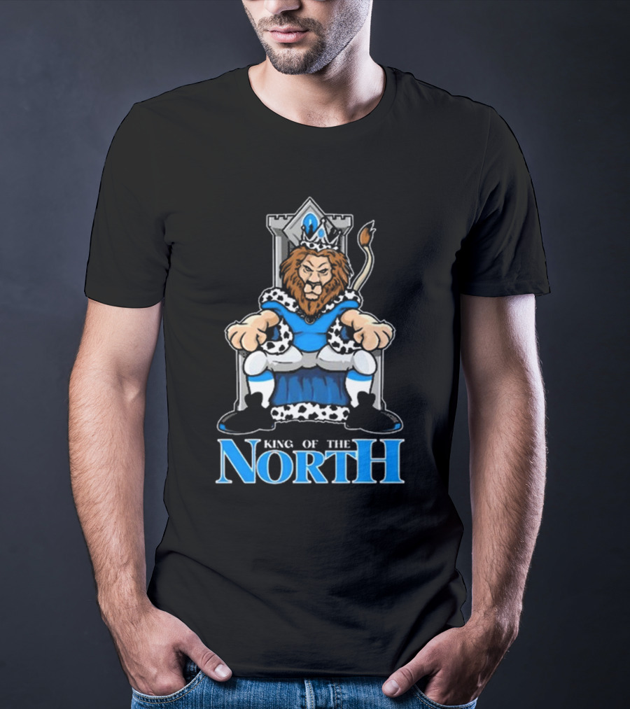 Detroit Lions King Of The North 2025 Lions Throne T-Shirt