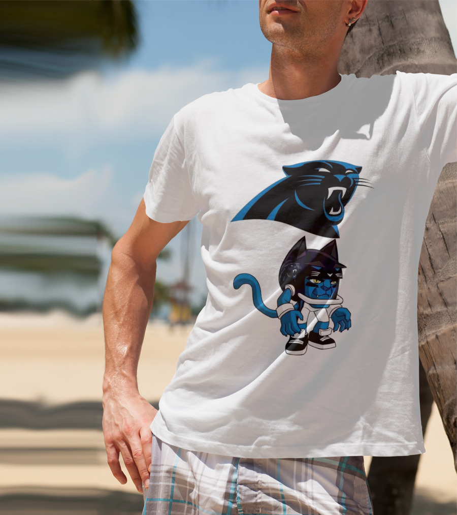 Rush Zone Carolina Panthers NFL Cartoon Character 2025 Football Mascot T-Shirt