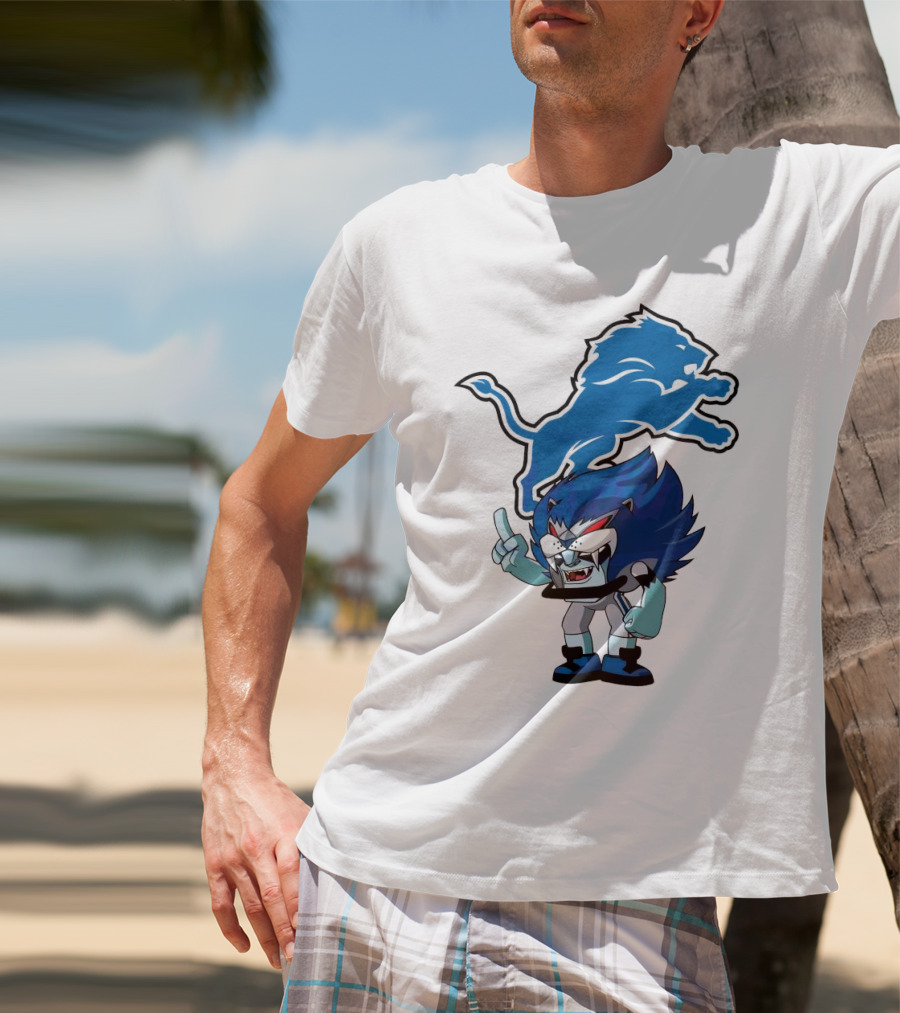 Rush Zone Detroit Lions NFL Cartoon Character Roary 2025 T-Shirt