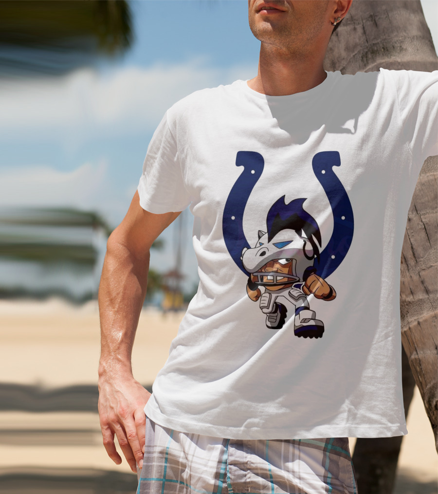 Indianapolis Colts Rush Zone NFL Character 2025 T-Shirt
