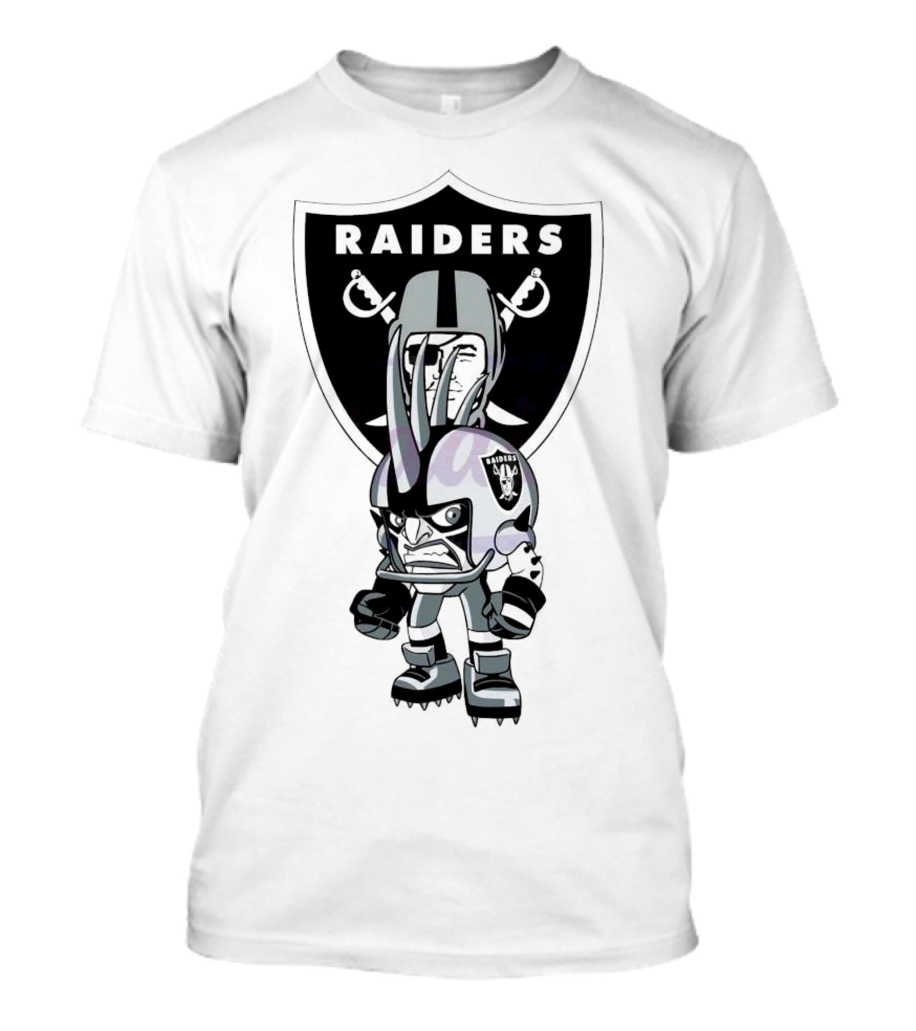 Raiders NFL Rush Zone Cartoon Character Las Vegas 2025 T-Shirt