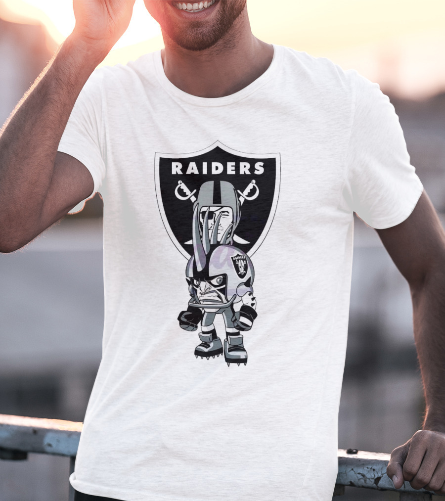 Raiders NFL Rush Zone Cartoon Character Las Vegas 2025 T-Shirt