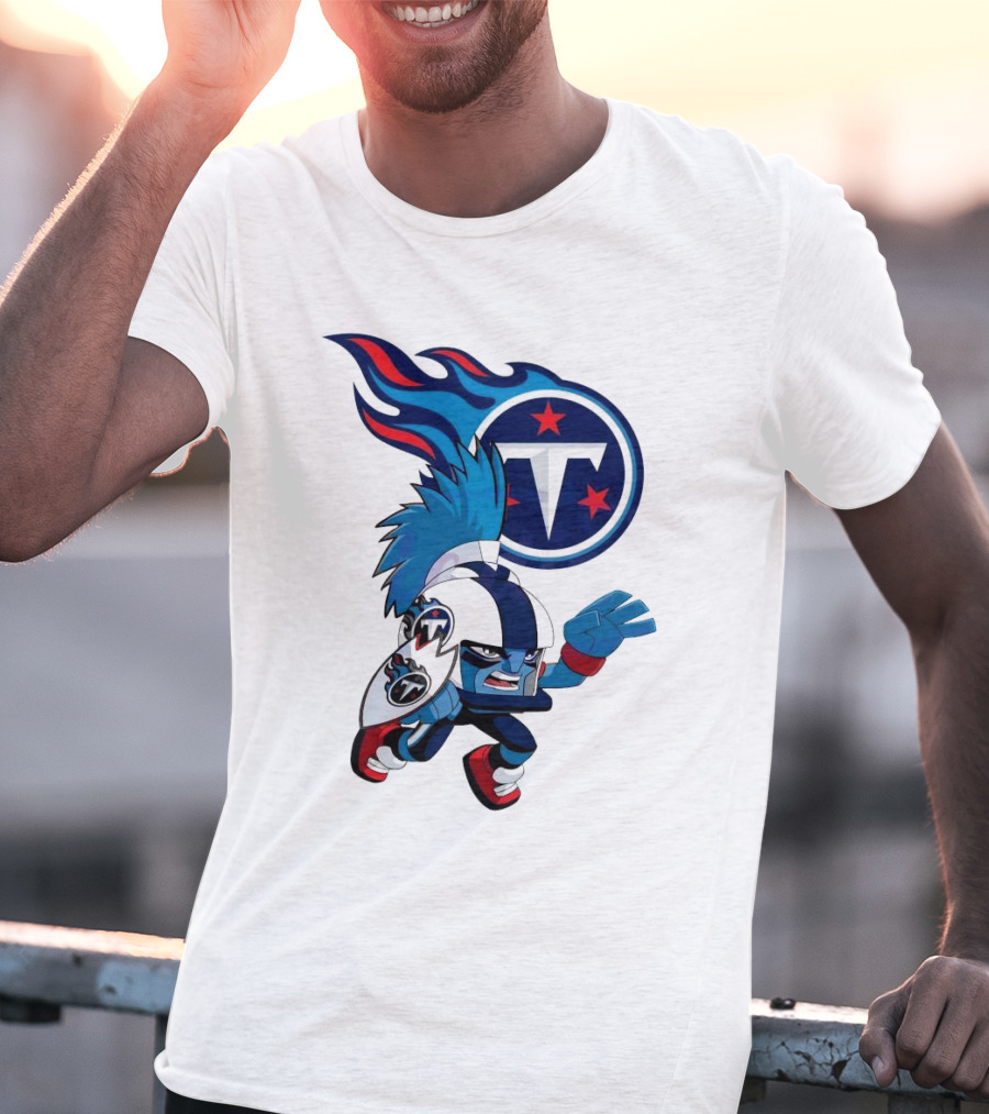 Tennessee Titans Rush Zone NFL Cartoon Character 2025 T-Shirt
