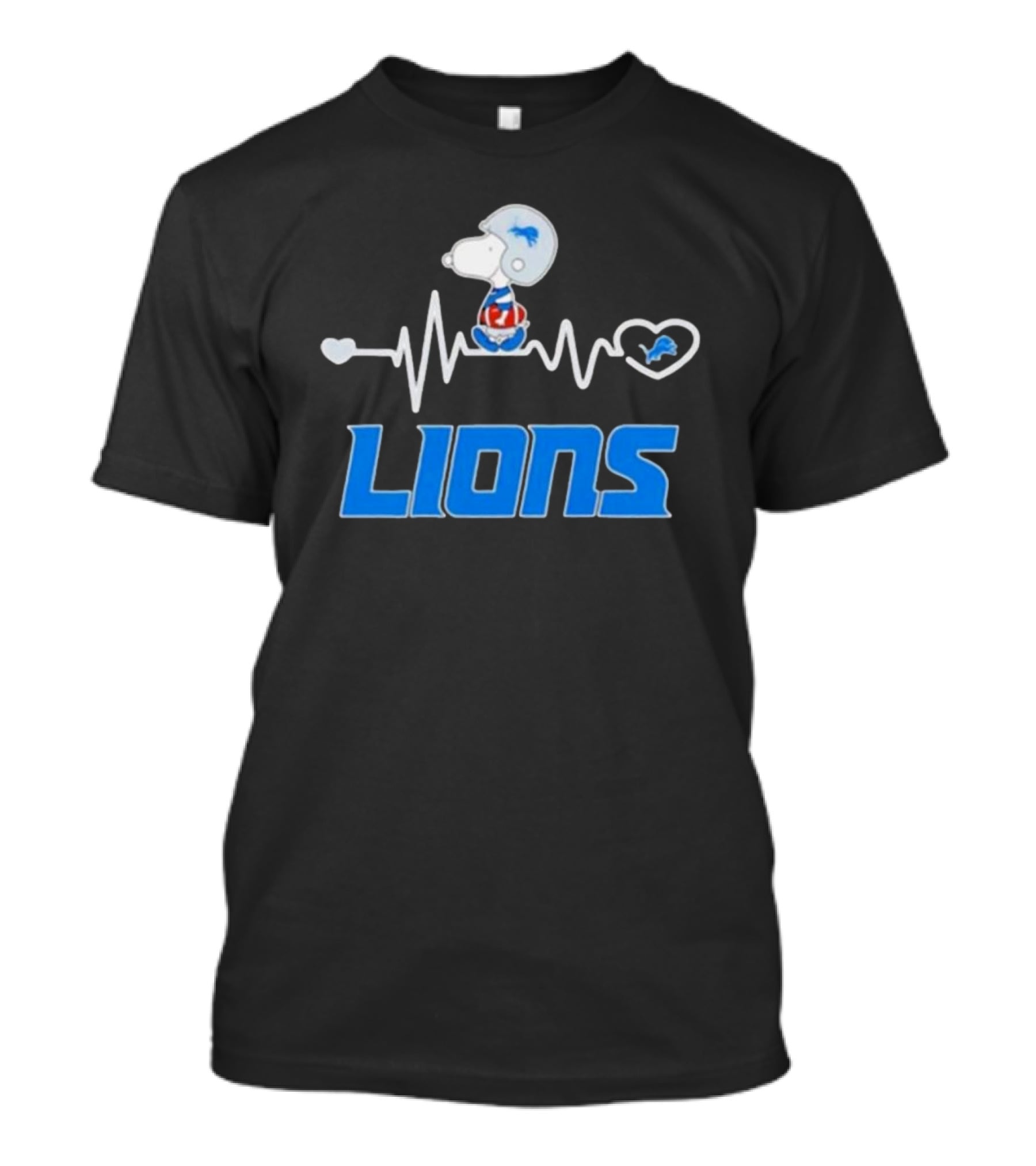 Heartbeat Snoopy Detroit Lions T-Shirt