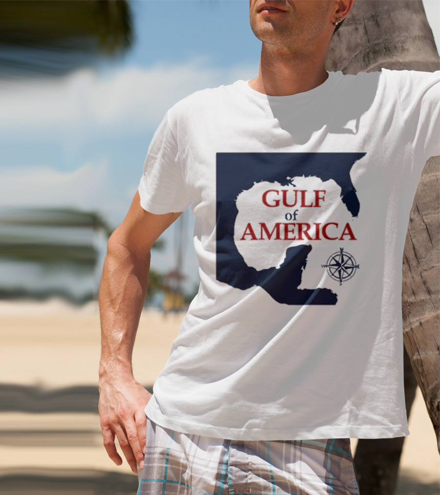Gulf Of America Map Mark Kaye Compass T-Shirt