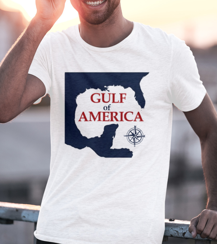 Gulf Of America Map Mark Kaye Compass T-Shirt
