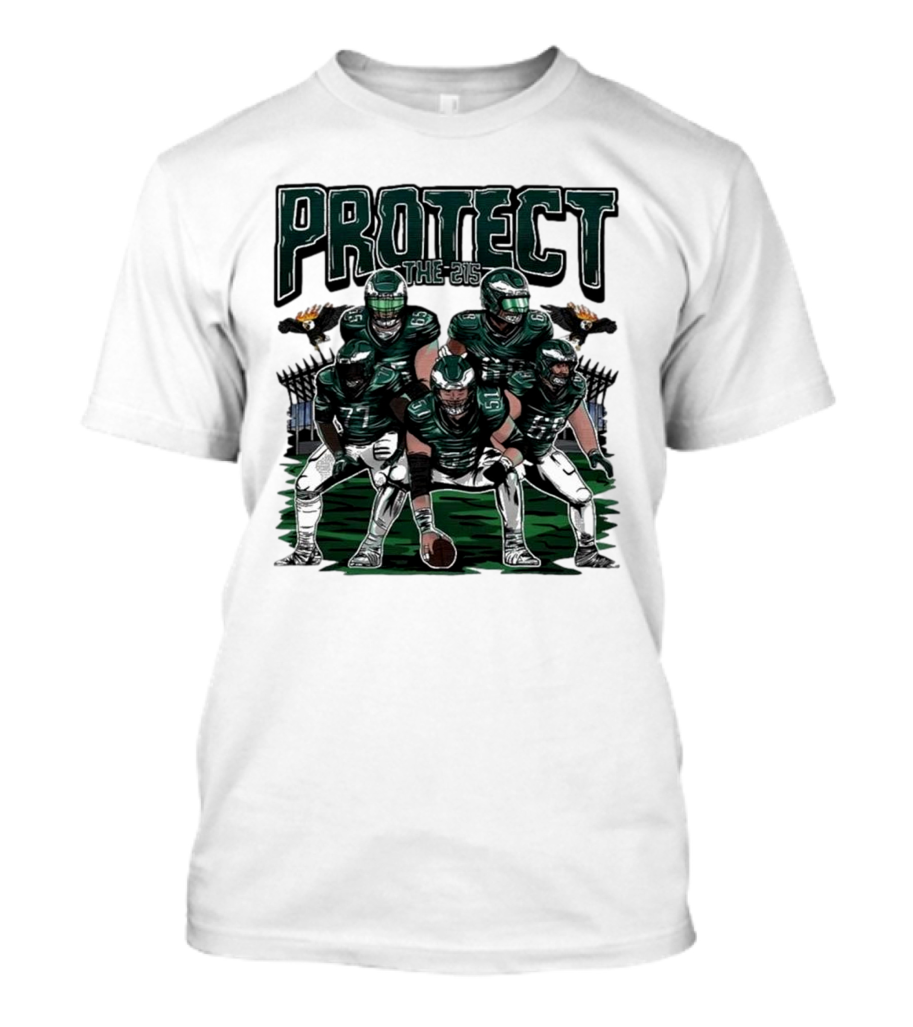 Eagles Protect The 215 Football Team Players And Mascot Elements T-Shirt