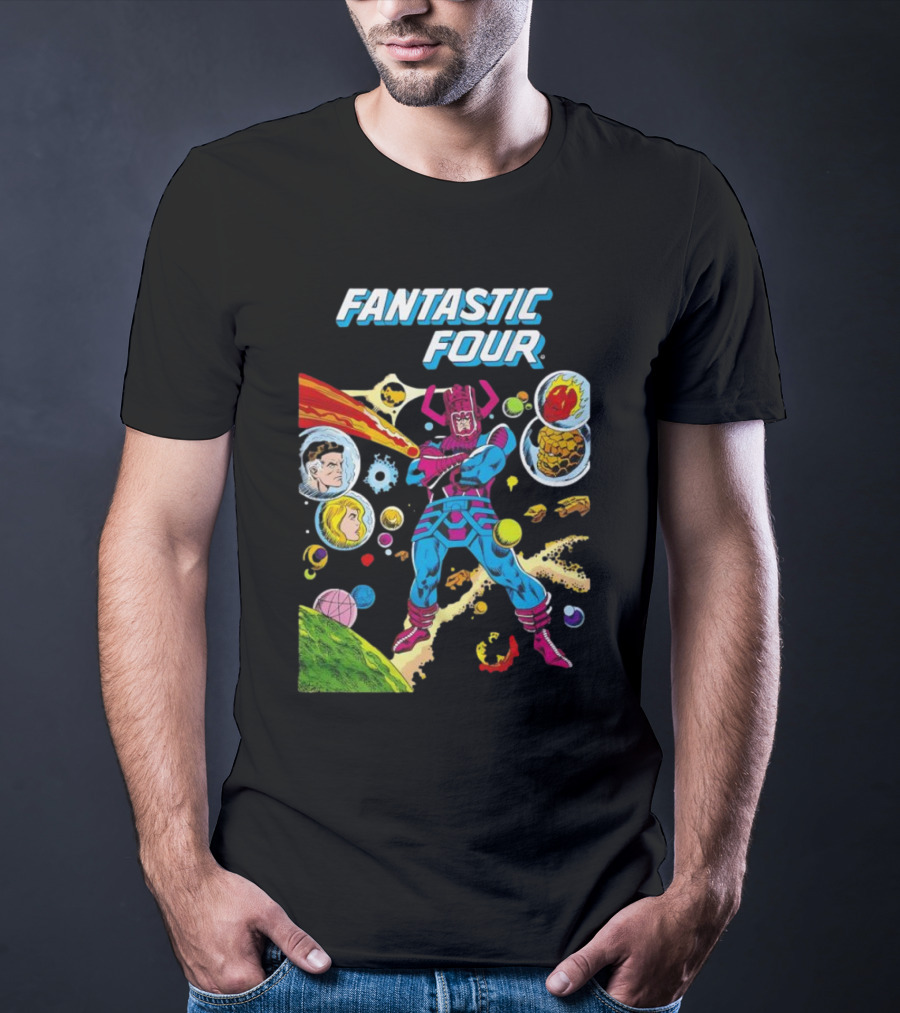 Fantastic Four Galactus Cosmic Adventure Comic T-Shirt