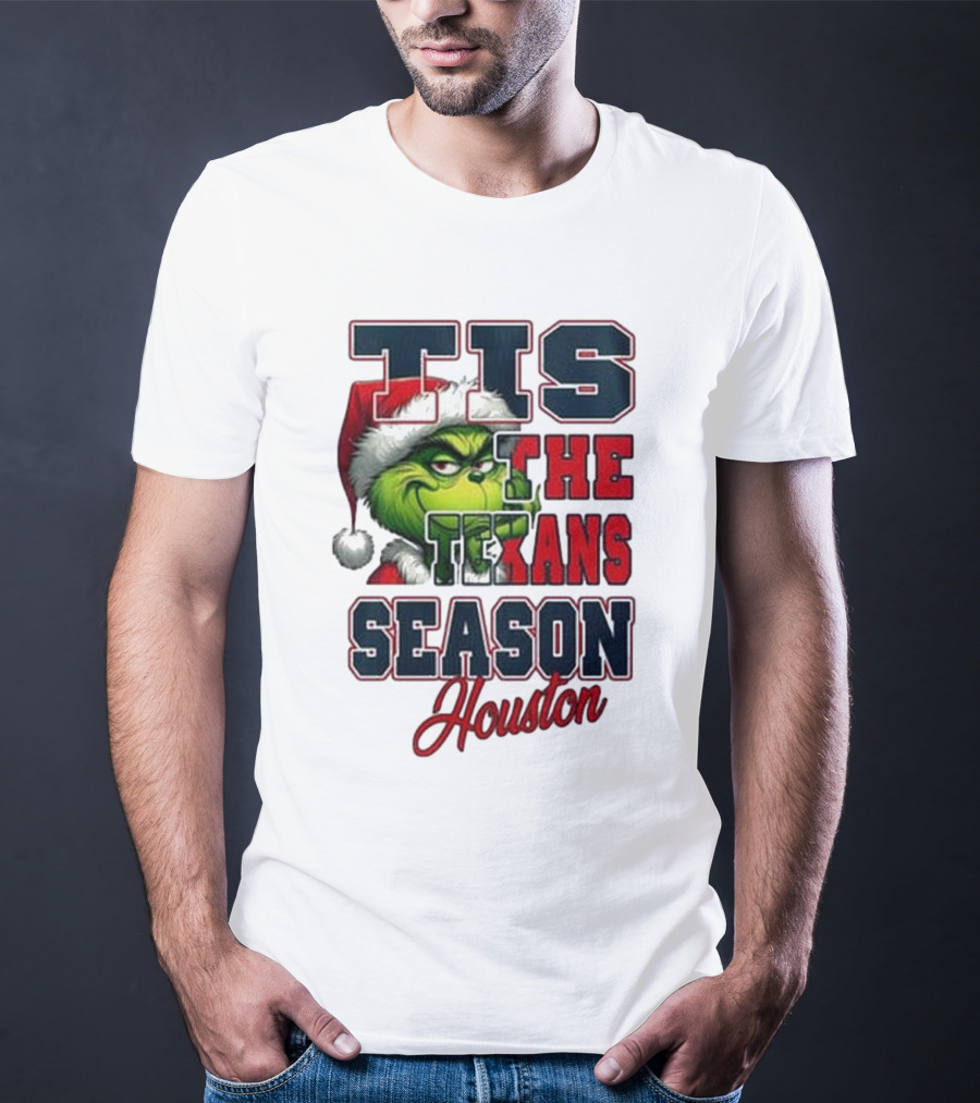 Houston Texans Merry Christmas The Grinch Tis The Texans Season T-Shirt