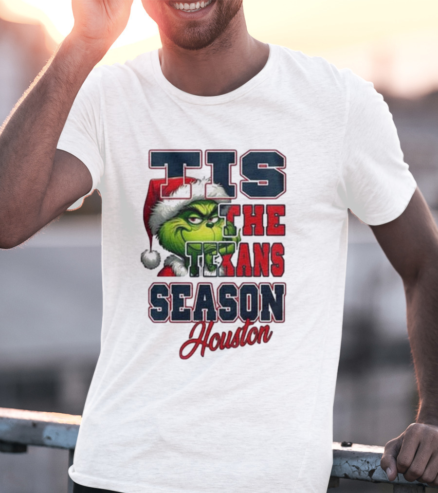 Houston Texans Merry Christmas The Grinch Tis The Texans Season T-Shirt
