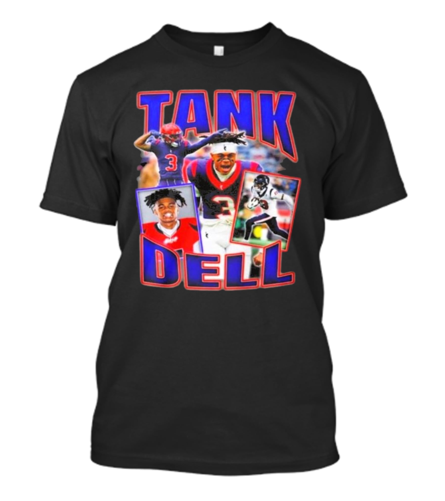Tank Dell Football Triple Threat Texans Player Highlights T-Shirt