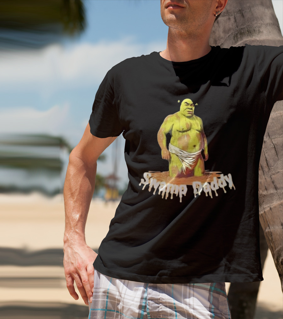 Unethical Threads Swamp Daddy Shrek Dripping Text Image T-Shirt