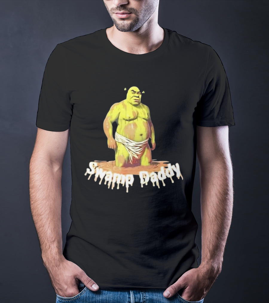 Unethical Threads Swamp Daddy Shrek Dripping Text Image T-Shirt