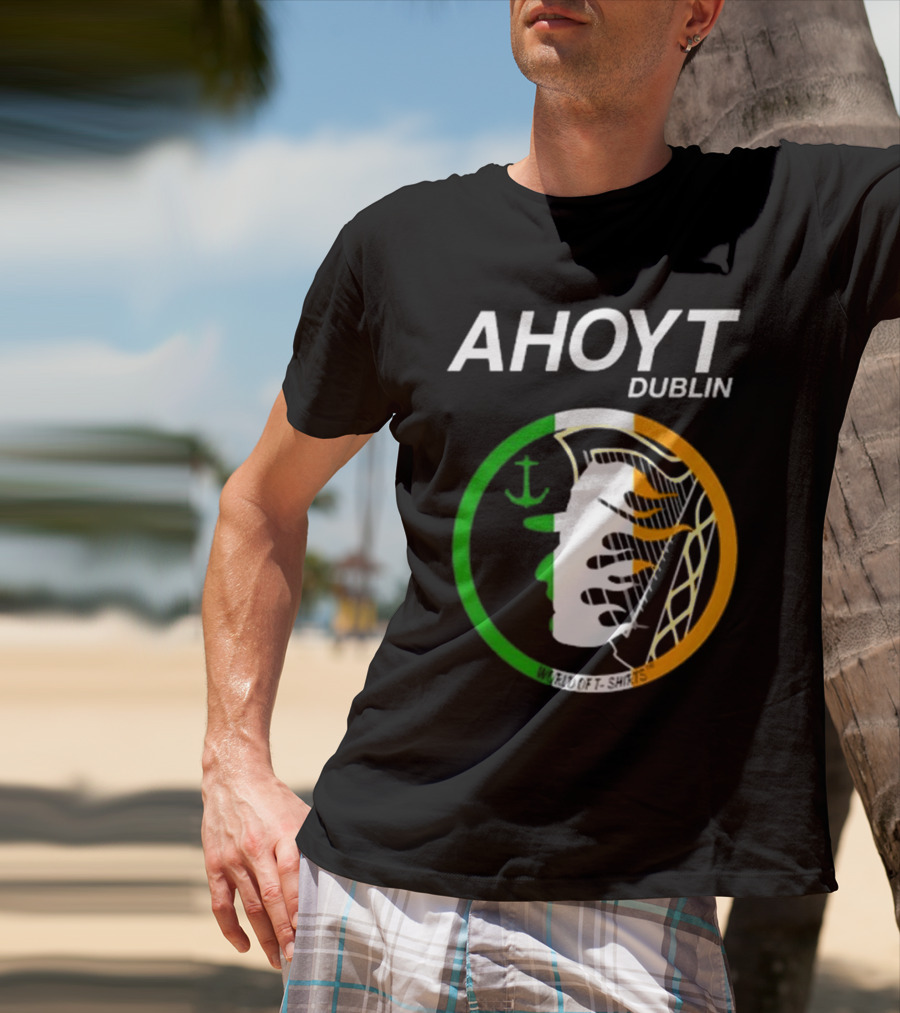 AHOYT Dublin Anchor Emblem Irish Tricolor T-Shirt