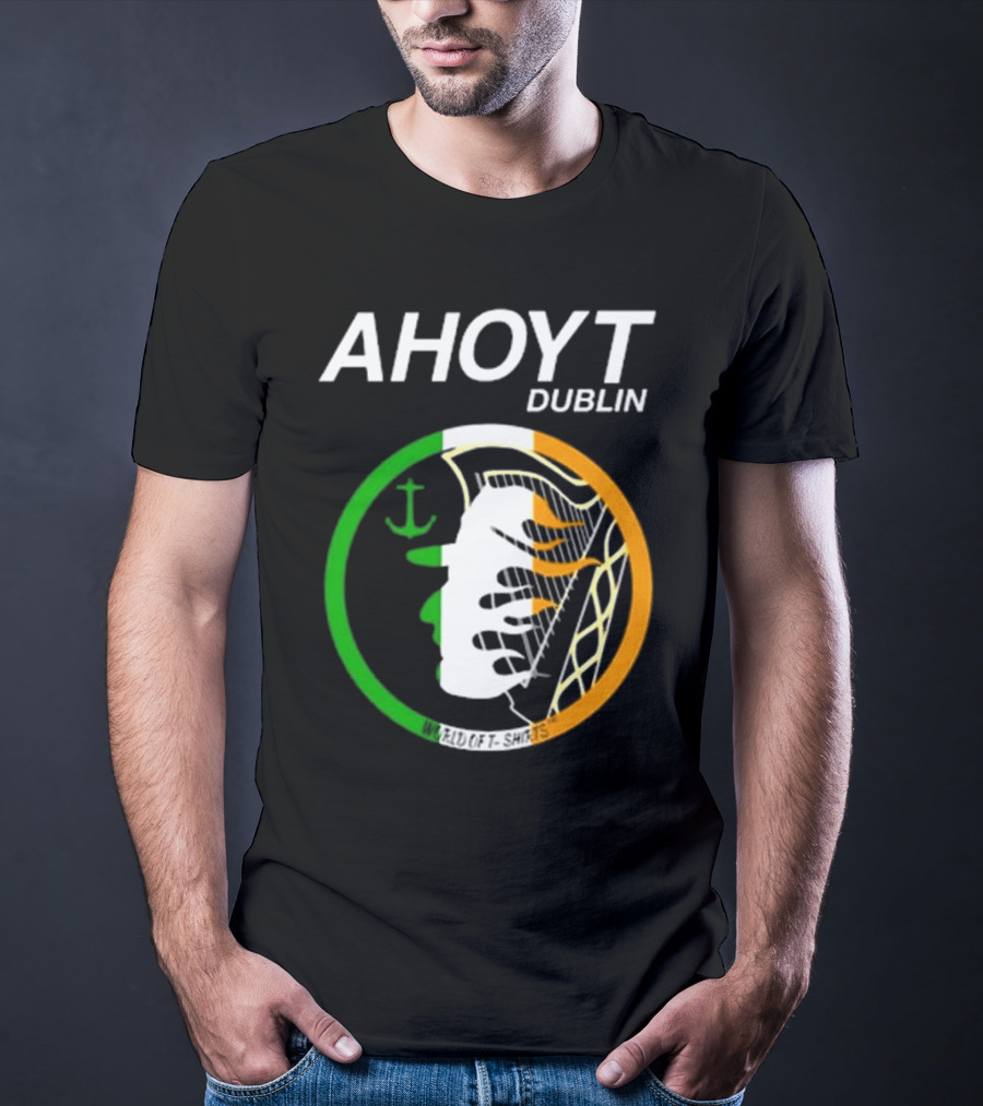 AHOYT Dublin Anchor Emblem Irish Tricolor T-Shirt
