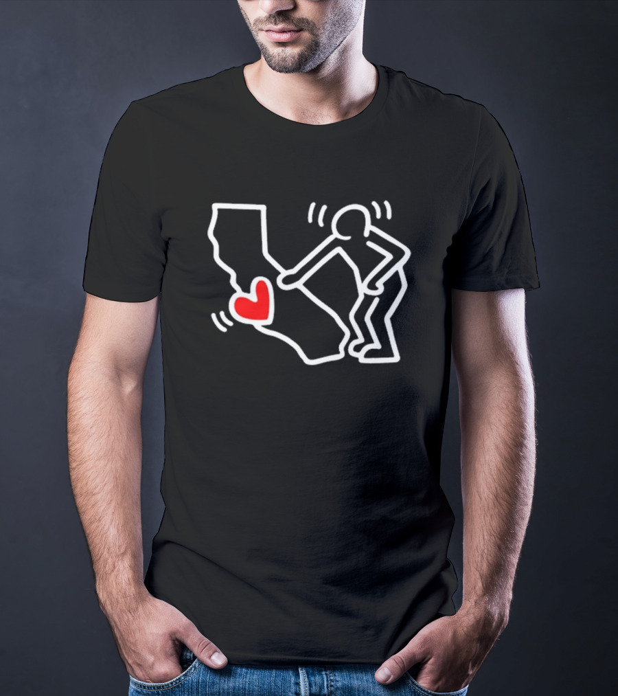 Patti Lapel Sending Love La Heart California Haring T-Shirt