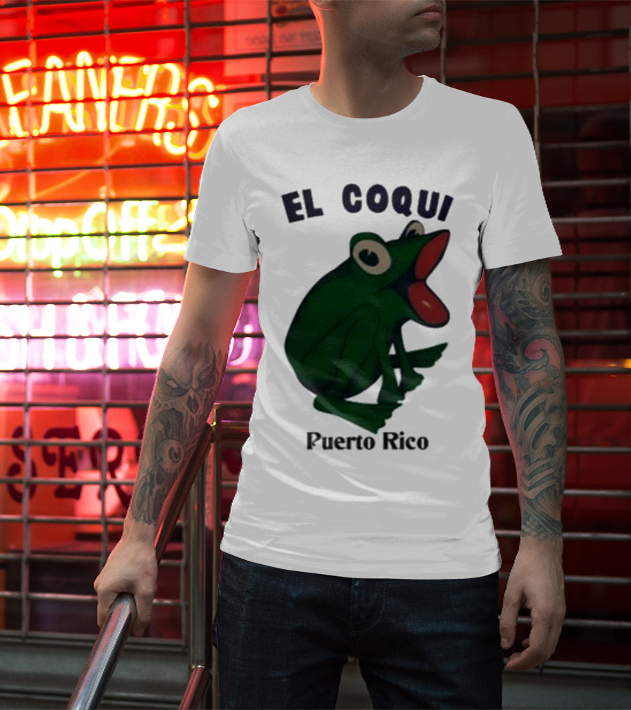 Dios Bunny El Coqui Puerto Rico Frog T-Shirt