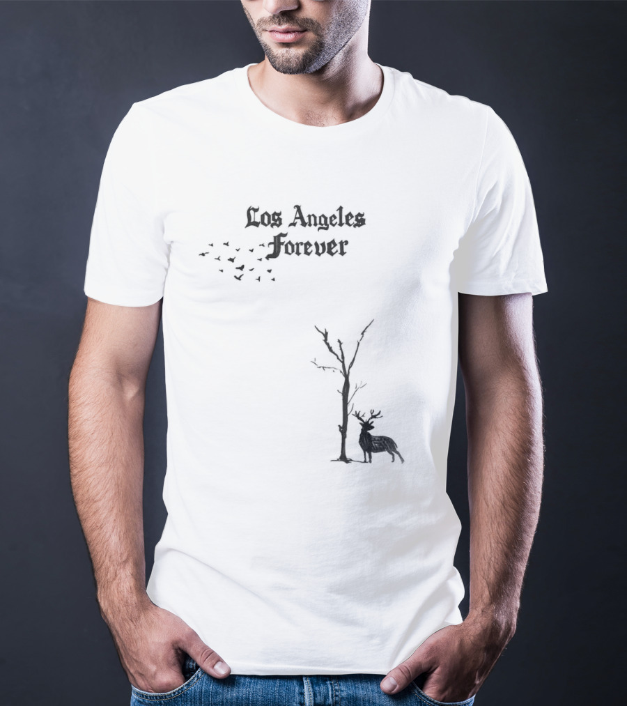 Los Angeles Forever Birds Flying Tree Deer Hila Klein Dedication T-Shirt