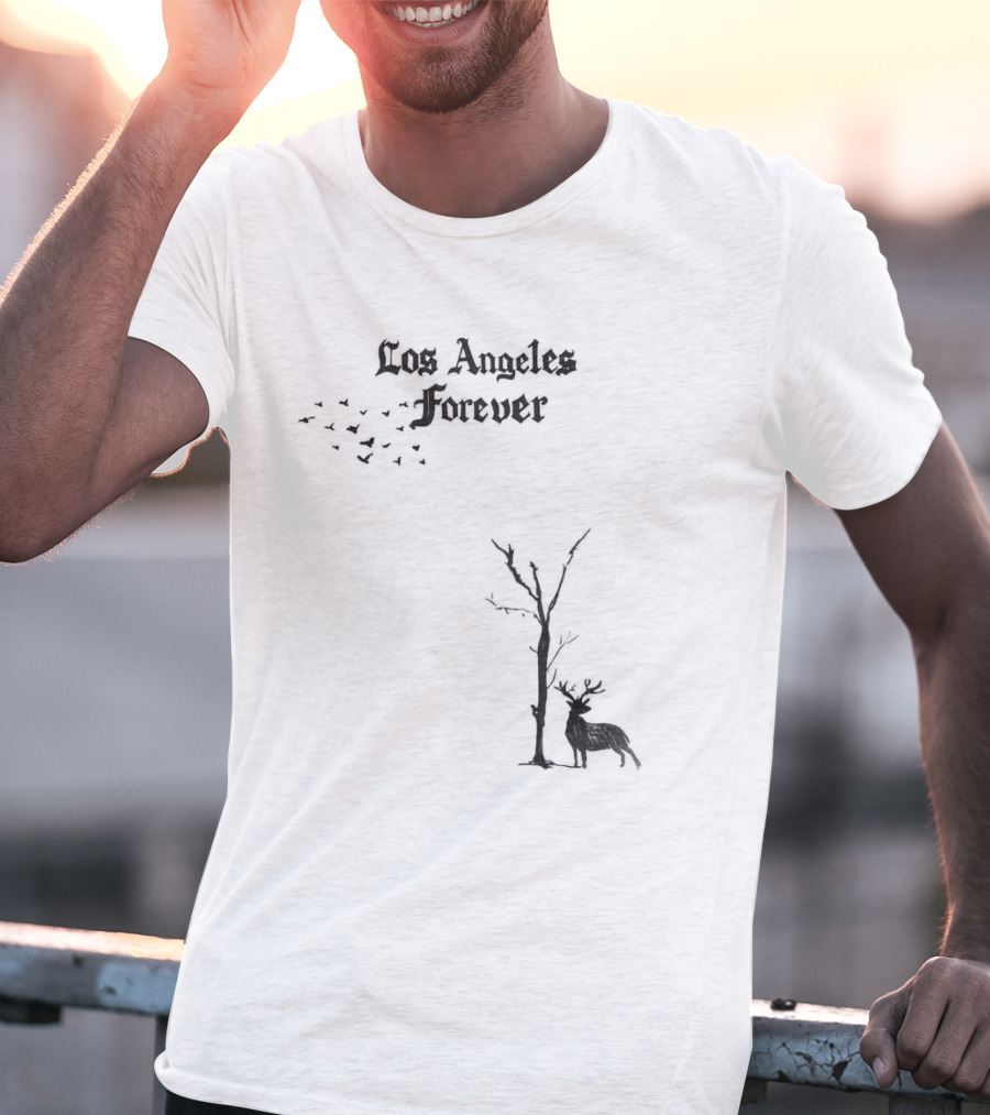 Los Angeles Forever Birds Flying Tree Deer Hila Klein Dedication T-Shirt