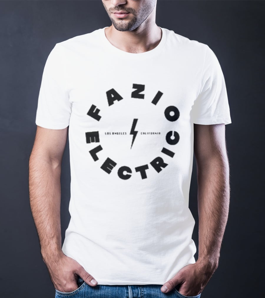 Fazio Electrico Los Angeles California Bold Circular Design With Lightning T-Shirt