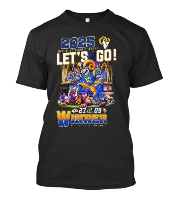 2025 NFC Wild Card Playoff Let’s Go Los Angeles Rams Winner 27-09 T-Shirt