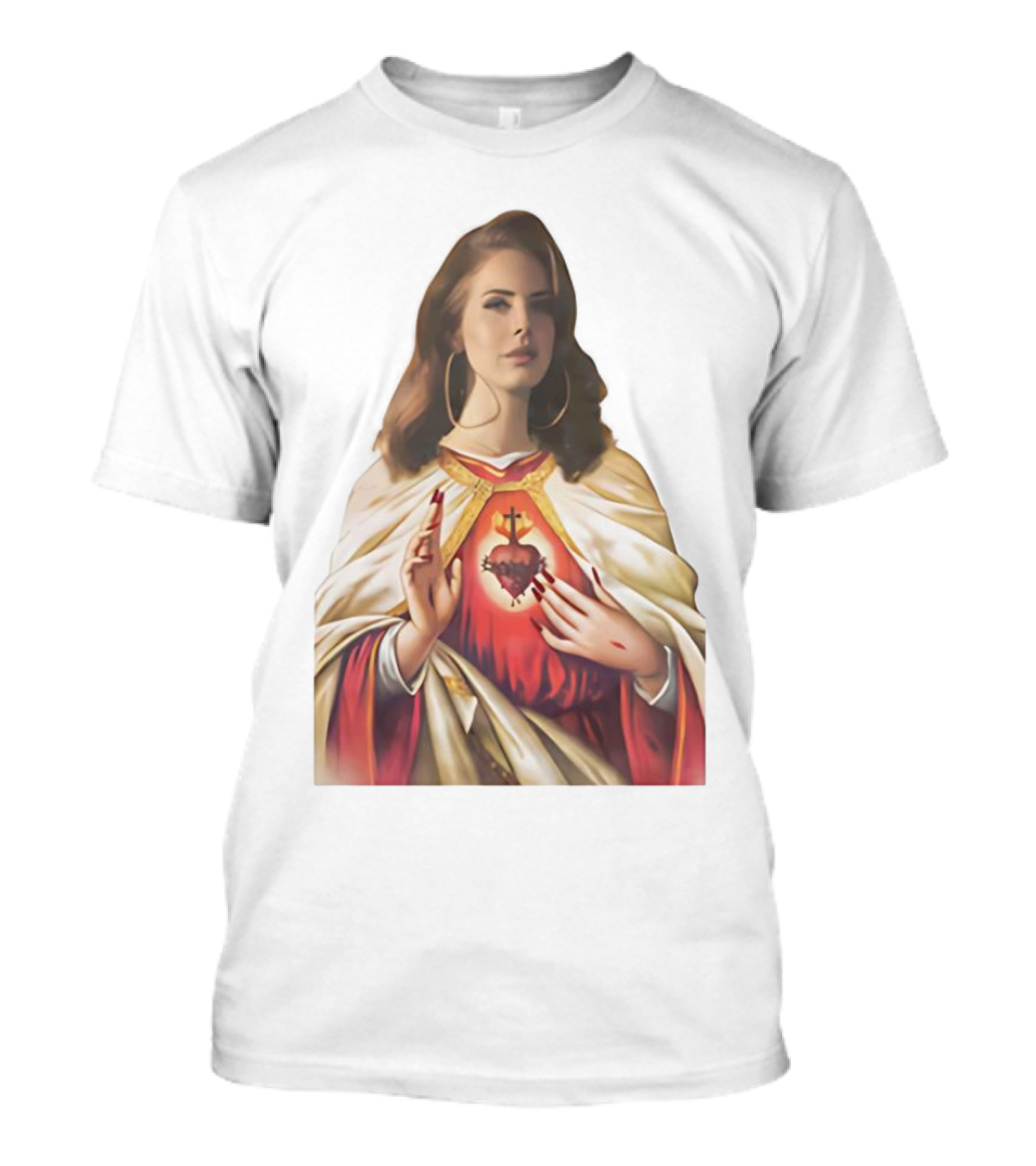 Jesus Lana Del Rey Sacred Heart Icon Image T-Shirt