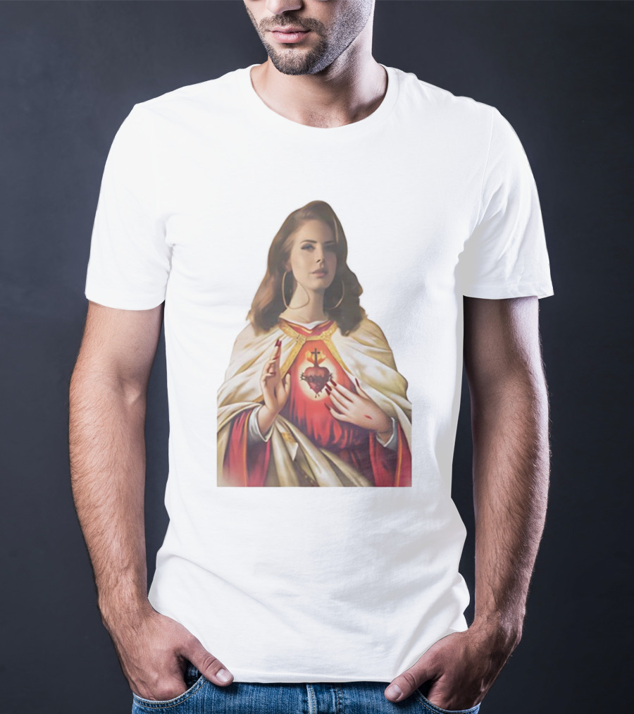 Jesus Lana Del Rey Sacred Heart Icon Image T-Shirt