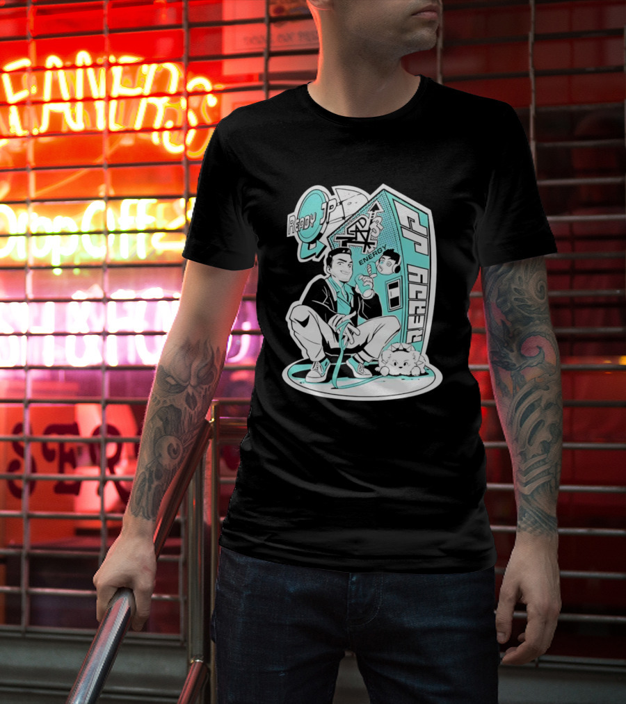 Ready JP Energy Machine Retro Style Oponok T-Shirt
