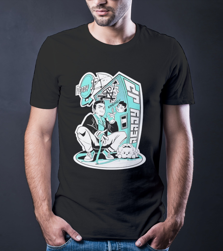 Ready JP Energy Machine Retro Style Oponok T-Shirt