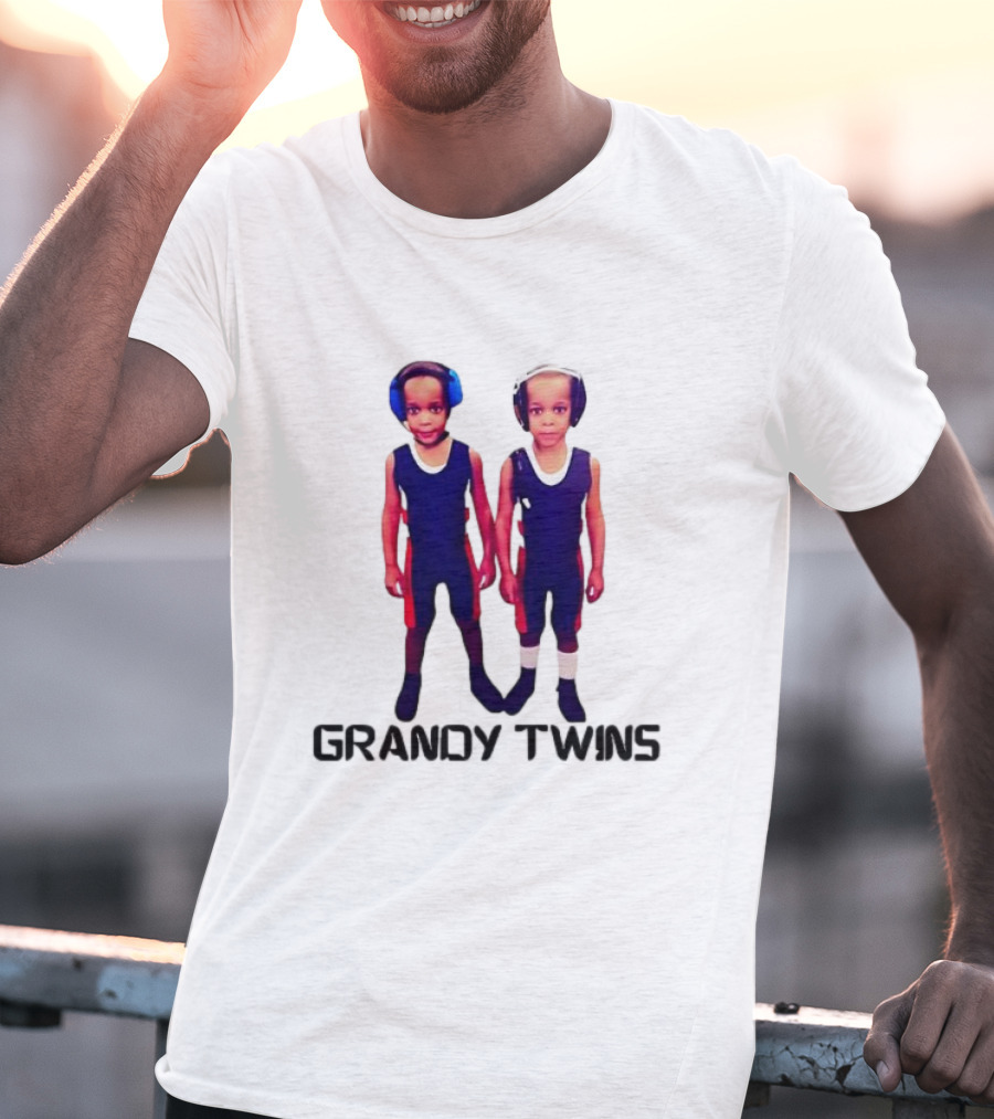 Baby Grandy Twins Wrestlers With Protective Headgear T-Shirt