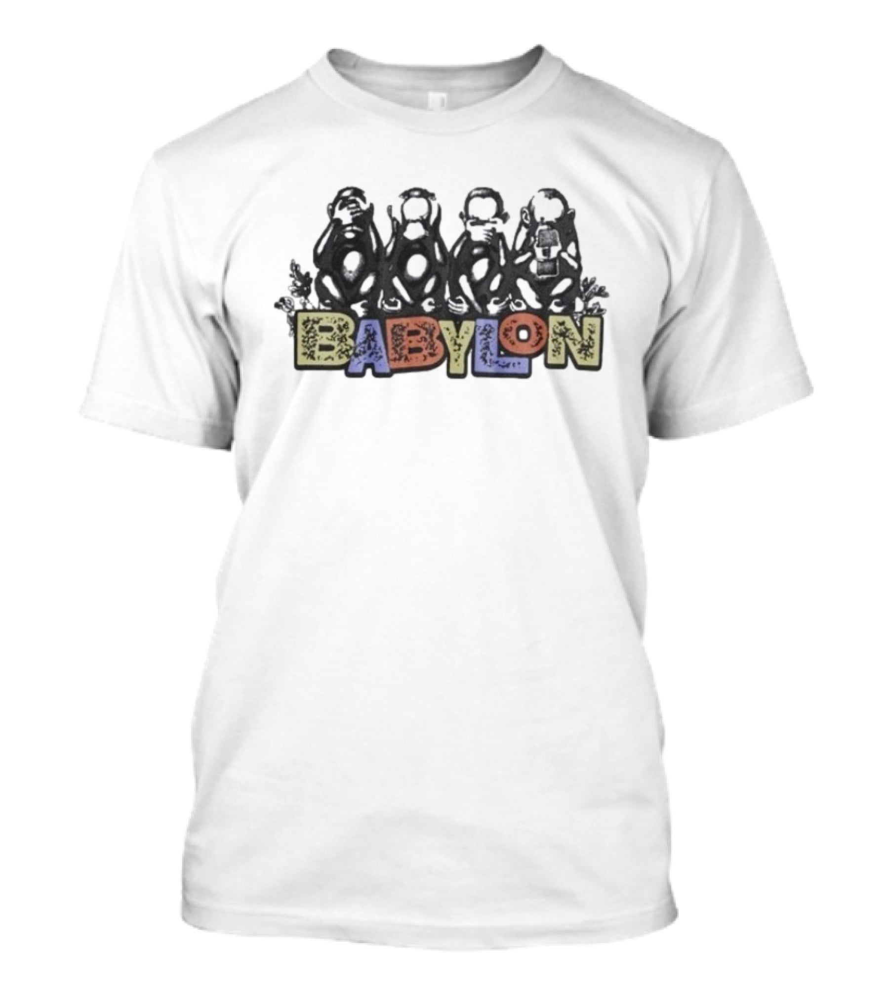 Babylon Monkeys With Engraved Figures And Bold Colors T-Shirt