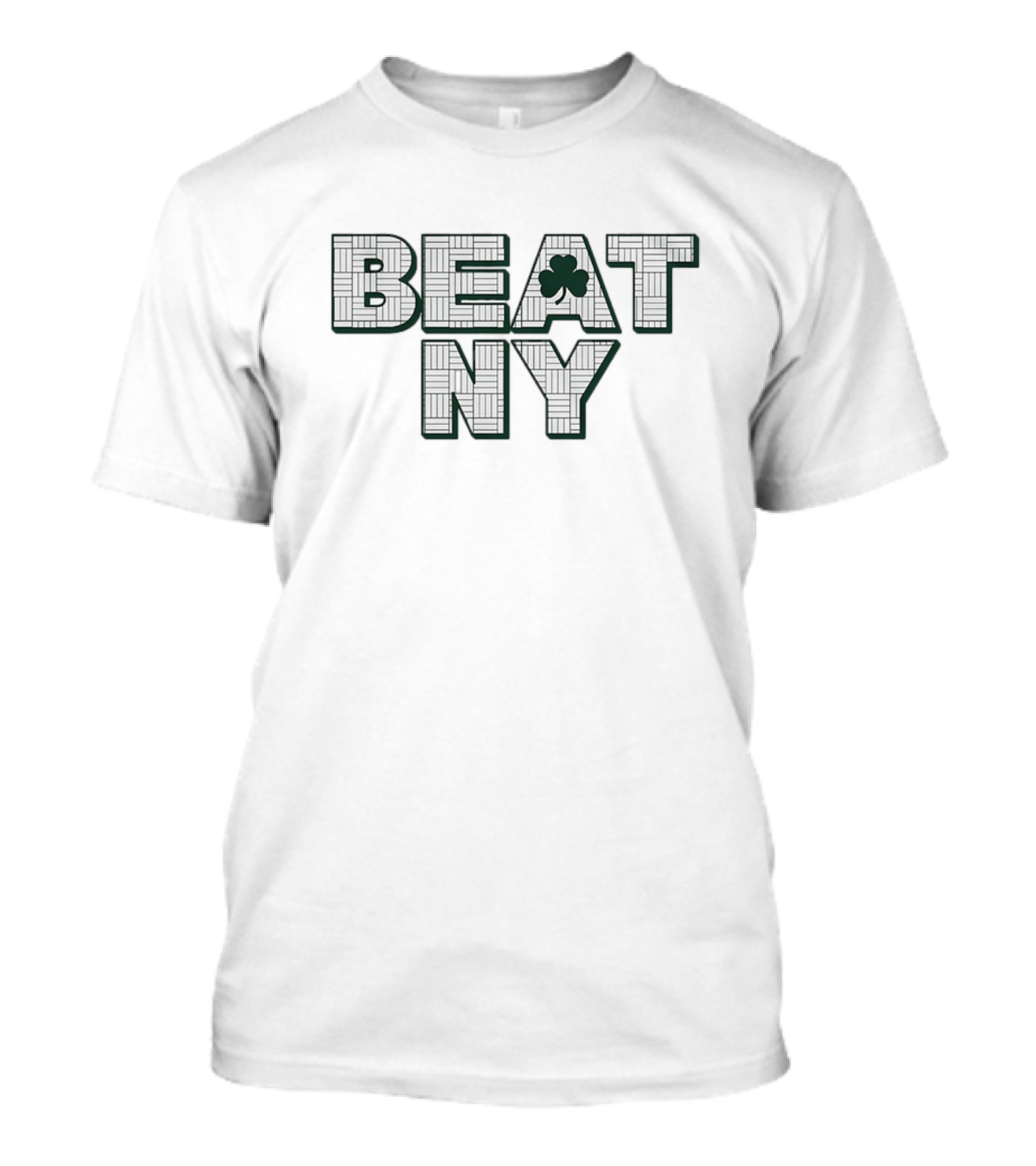 Beat NY Basketball Cloverleaf Pattern T-Shirt