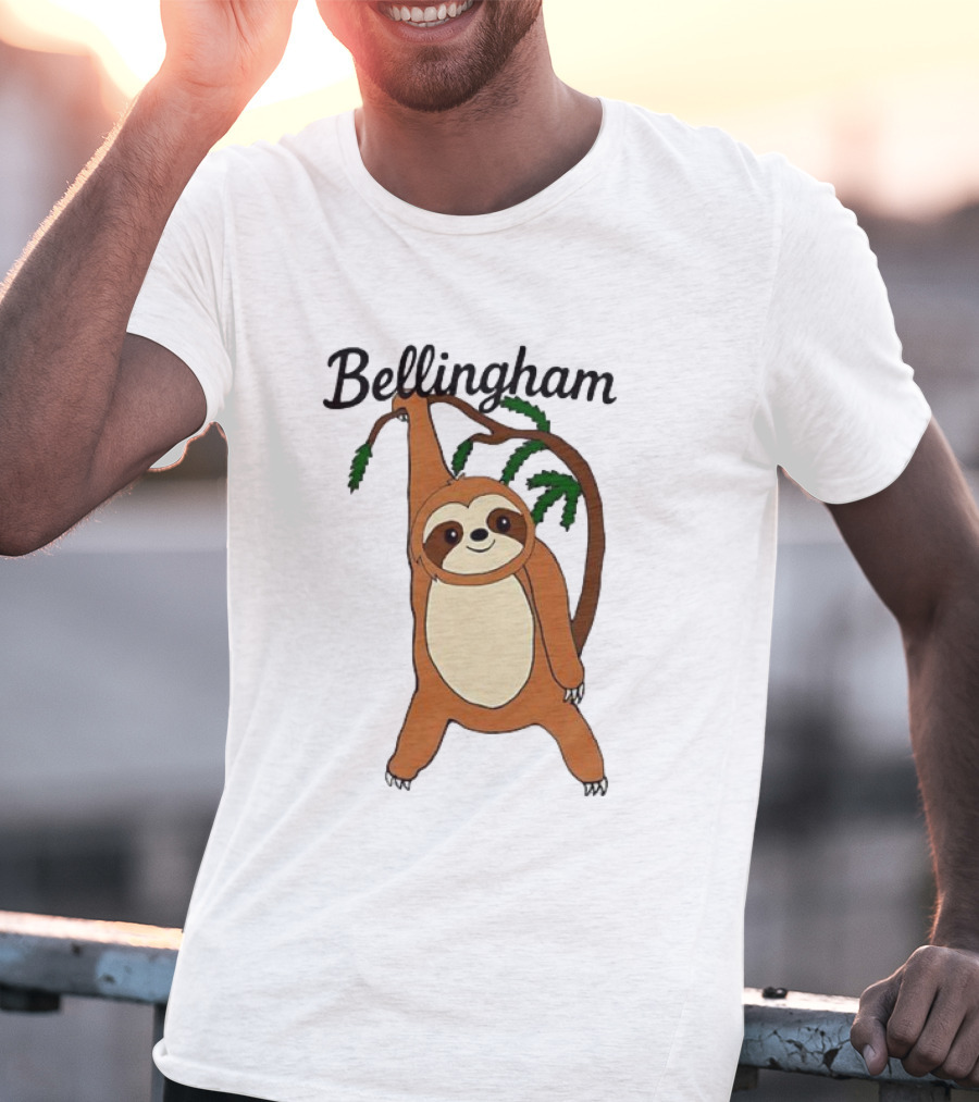 Bellingham Sloth Hanging From Tree Branch T-Shirt