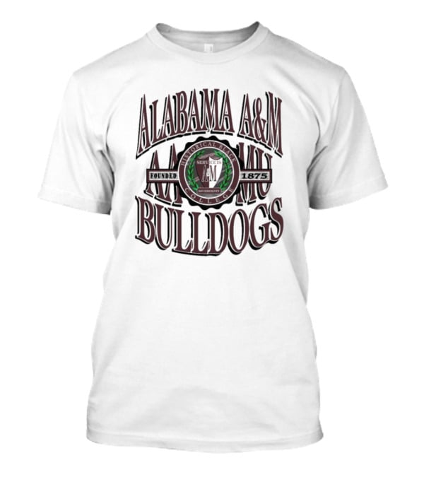 Alabama A&M Bulldogs Founded 1875 Historical Black College Emblem And Crest T-Shirt