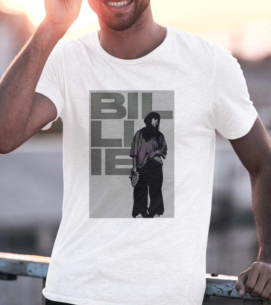 Billie Eilish Striped Bag Monochrome Fashion T-Shirt