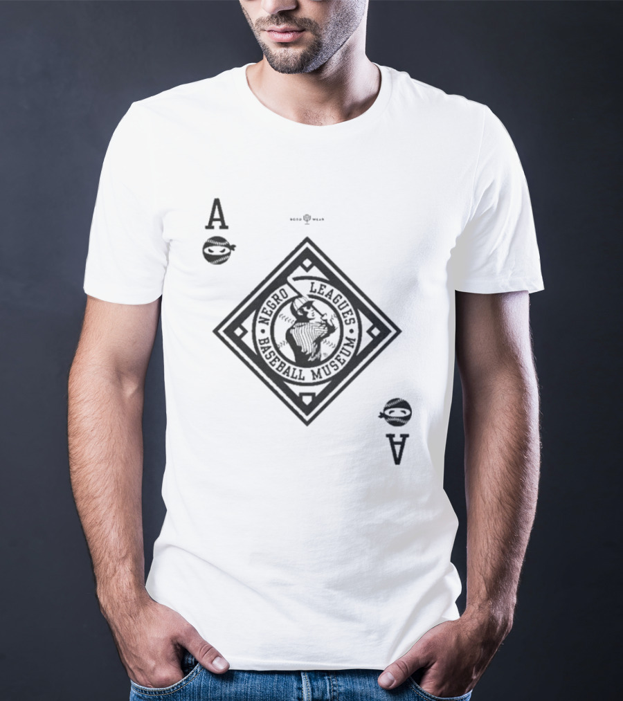 Negro Leagues Baseball Museum Black Aces Playing Card Style T-Shirt