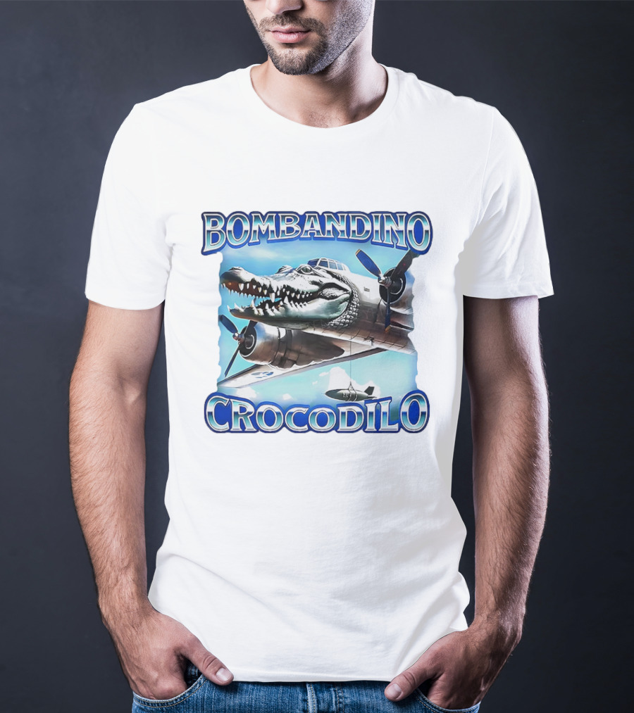 Bombandino Crocodilo Airplane Crocodile Head Artwork T-Shirt