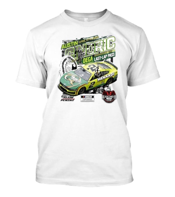 Austin Cindric April 27th Dega Last-Lap Pass Menards 2 Jack Link's 500 Nascar Cup Series T-Shirt