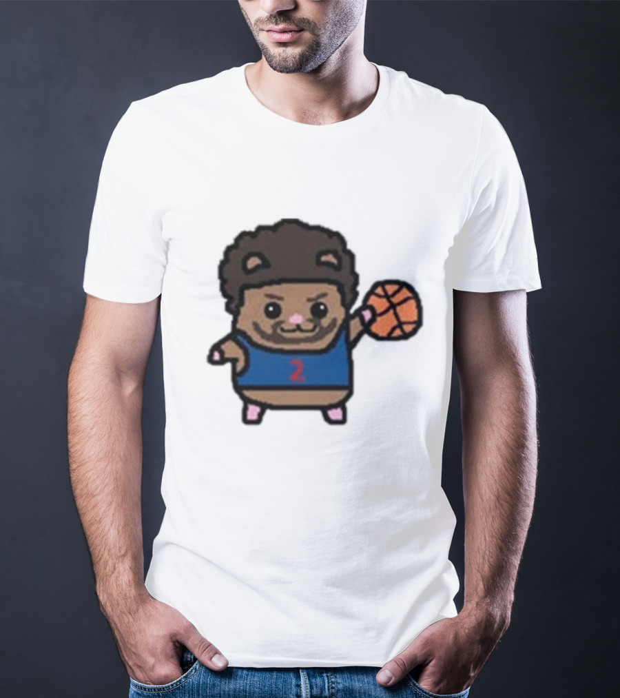 Cade Cunninghamster Basketball Cartoon Character Sportswear T-Shirt